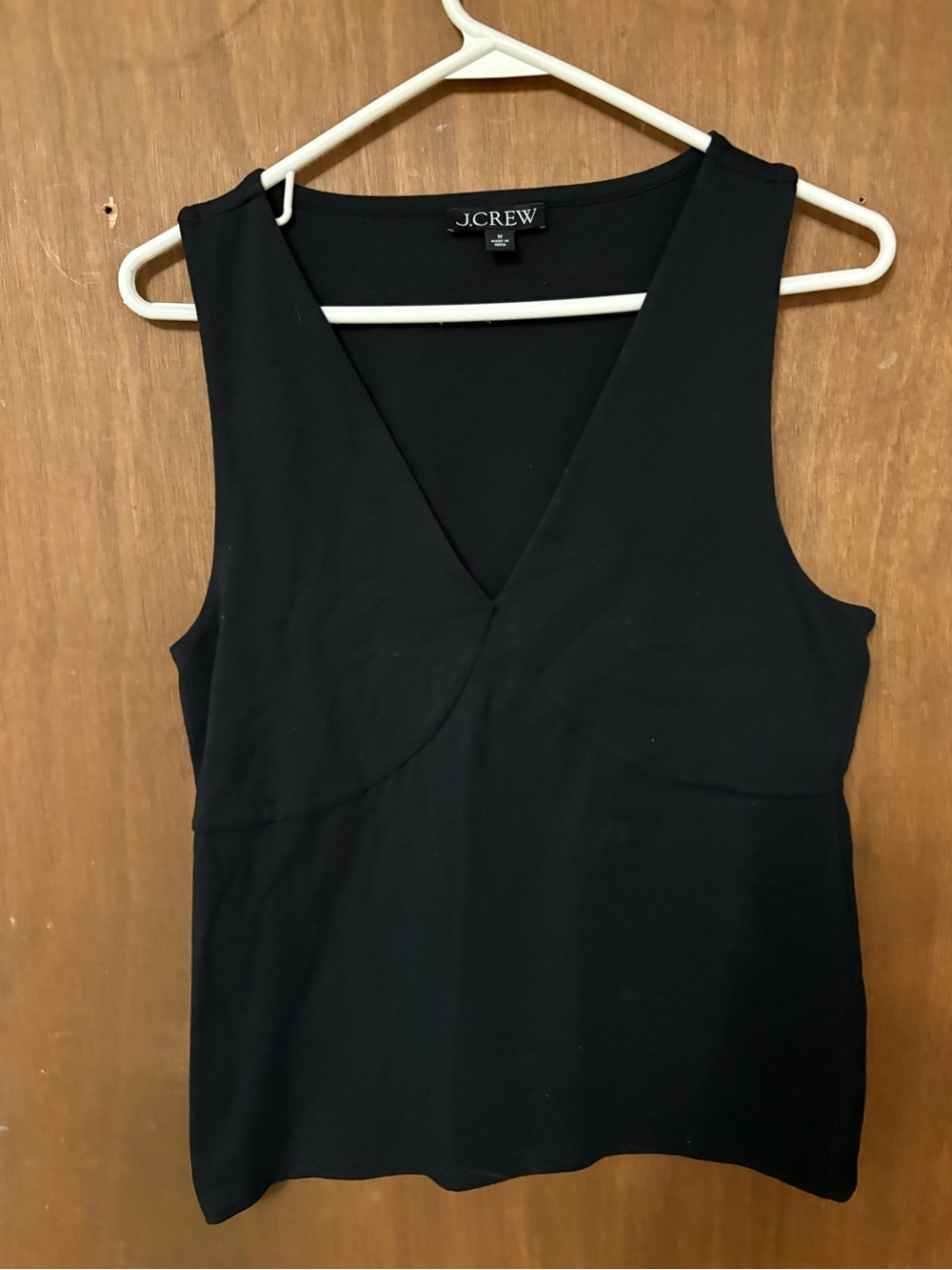J. Crew Black V-Neck Sleeveless Camisole